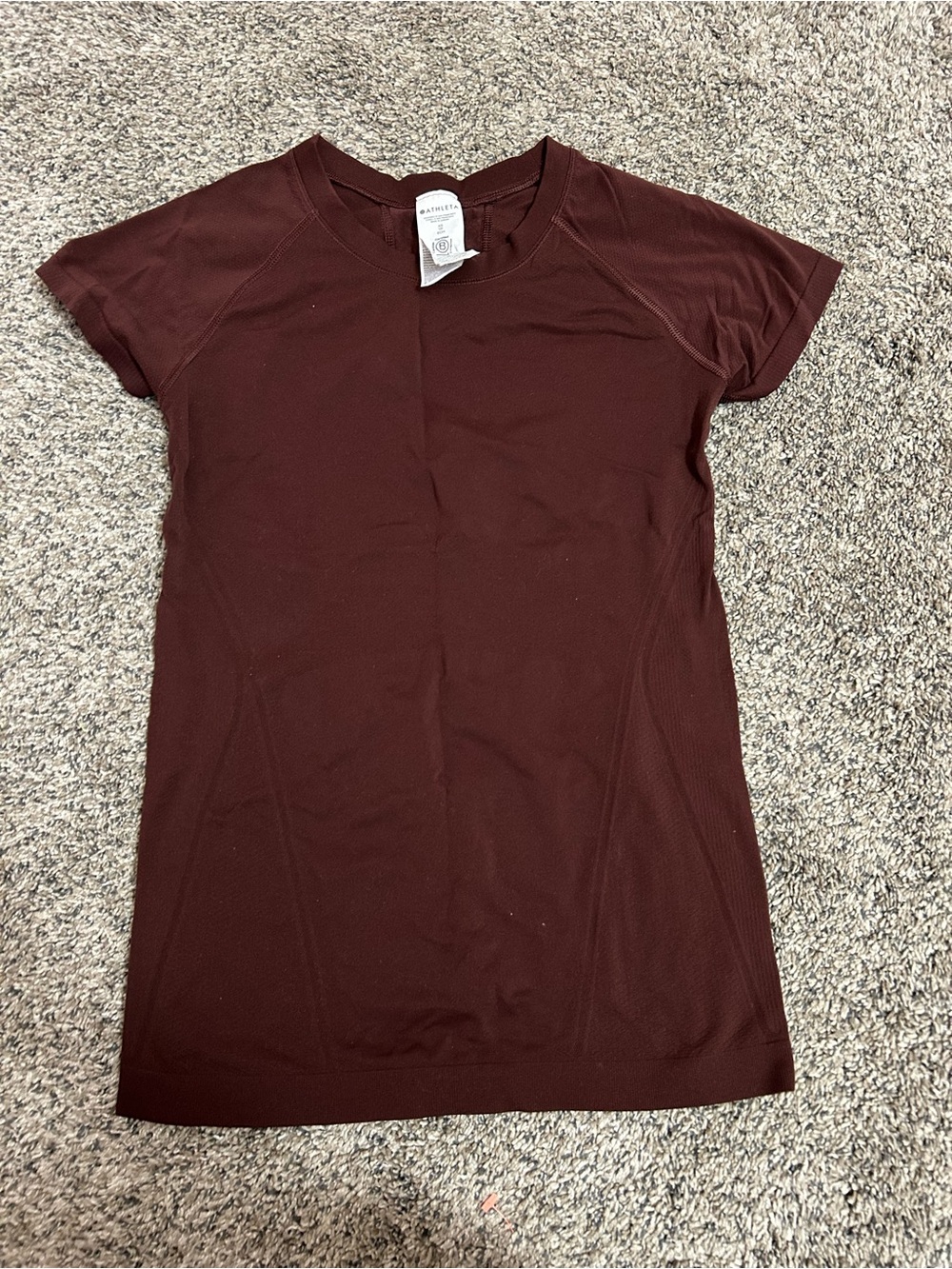 Athleta Momentum Seamless Tee Brown Size XS Athletic Top